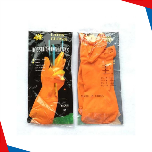 GANTS DE MENAGE LATEX ORANGE – Image 2