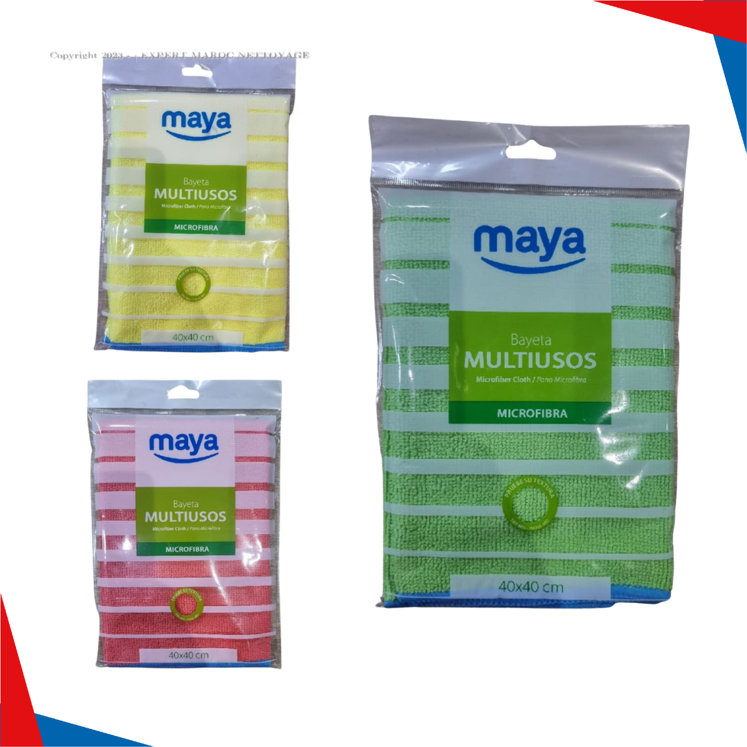 TORCHON MICROFIBRE 40X40 MAYA COULEUR