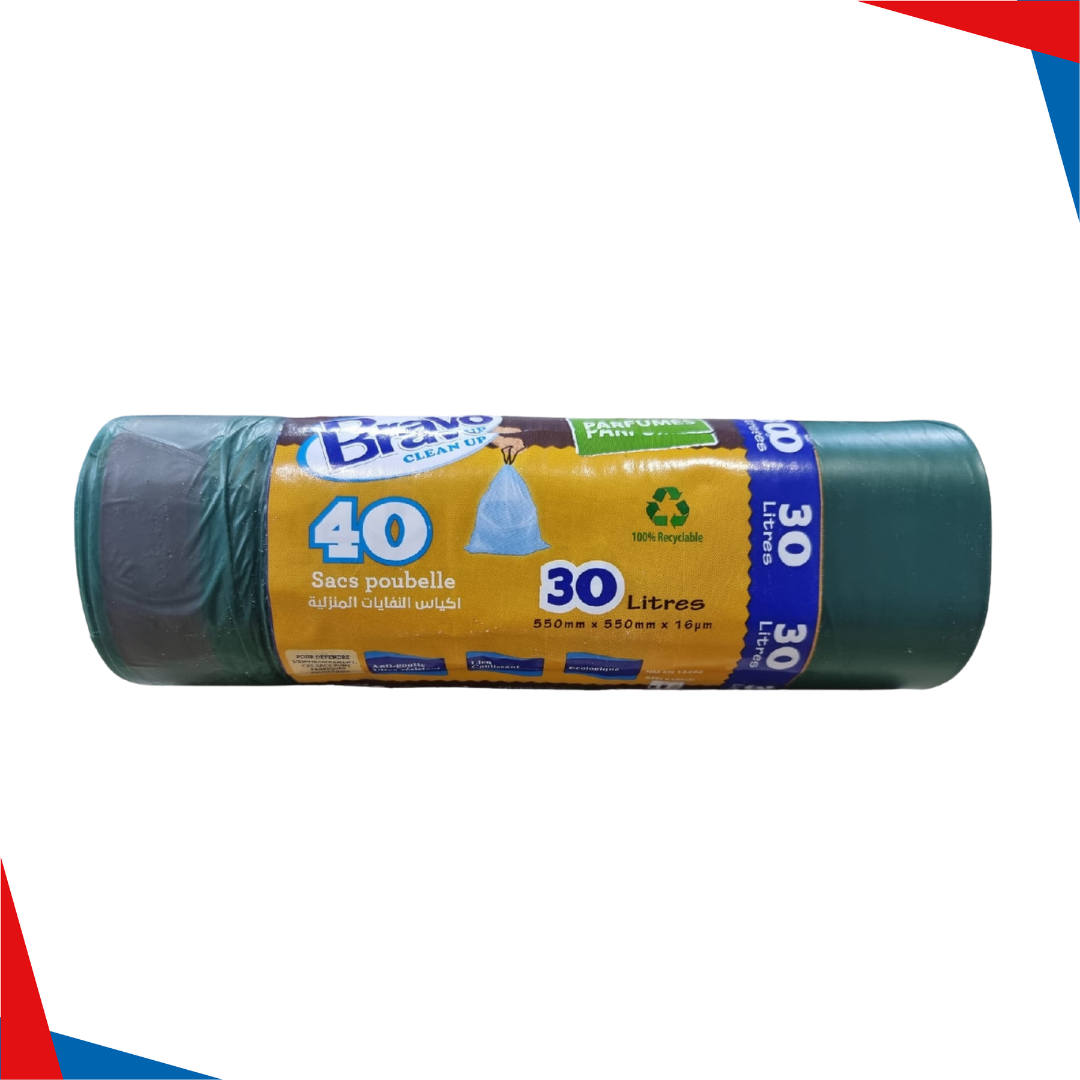 SAC POUBELLE 30L 40U / VERT
