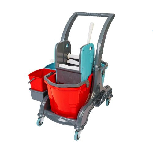 CHARIOT 2 SEAUX 25LITRES + SUPPORT 2 SEAUX 5LITRES UTP