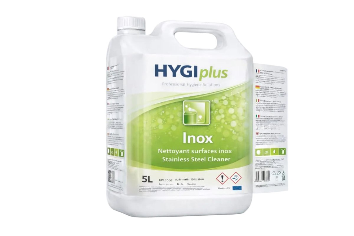 HYGIplus - Inox Nettoyant Surfaces Inox (5L) - Papla Boutique