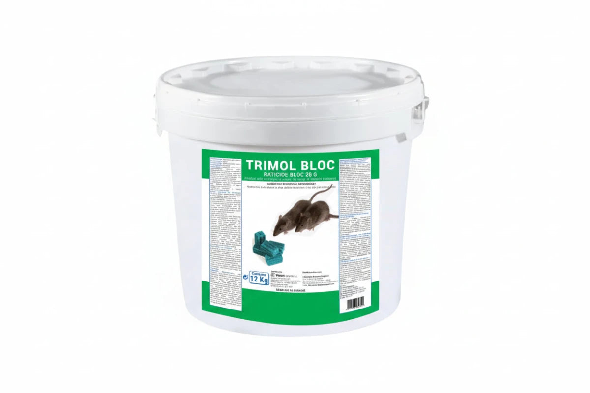 Trimol Bloc - Raticide Professionnel en Blocs (12 Kg) - Papla Boutique