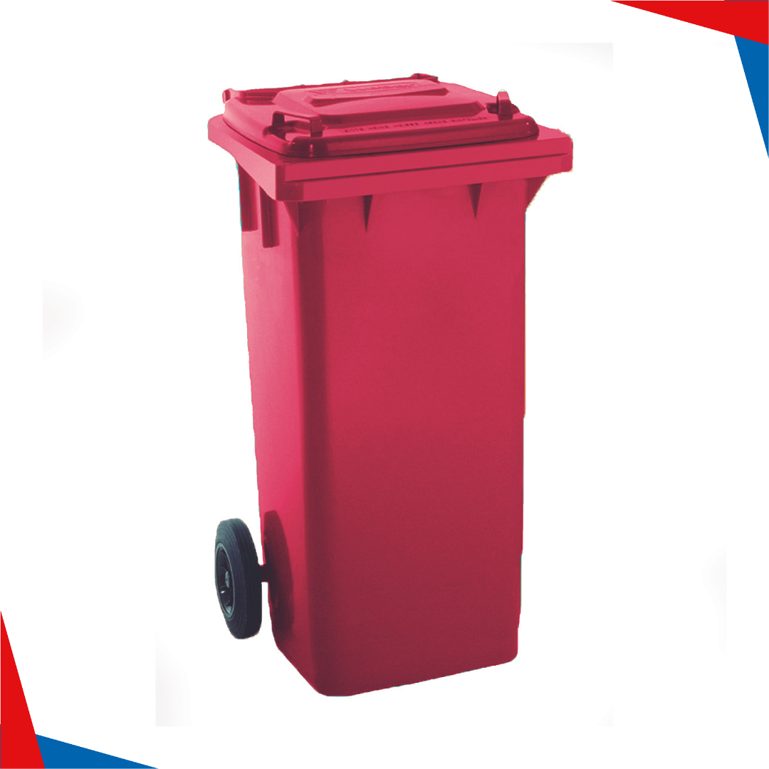 POUBELLE GARAGE 240L ROUGE MAYA