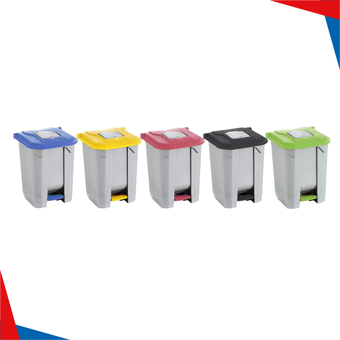 POUBELLE A PEDALE VERTE AVEC SEAU 30L – Image 2