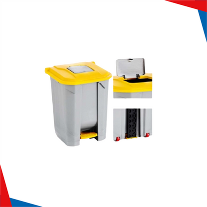 POUBELLE A PEDALE JAUNE AVEC SEAU 30L – Image 3