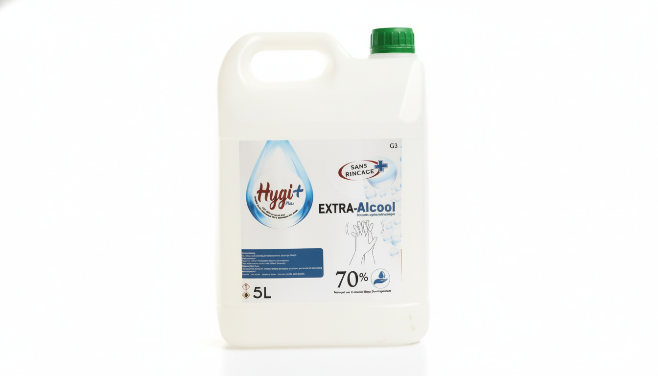 Hygi+ Plus EXTRA-Alcool - Solution Hydro-alcoolique 70% - Bidon 5 Litres