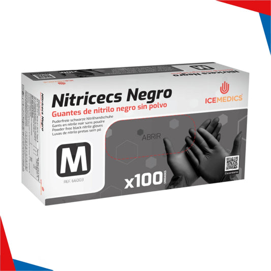 GANT JETABLE NITRILE NOIR ICEMEDICS