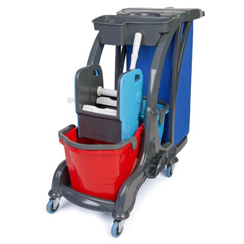 Chariot de Nettoyage Professionnel Multifonction avec Double Seau et Presse - Papla Boutique