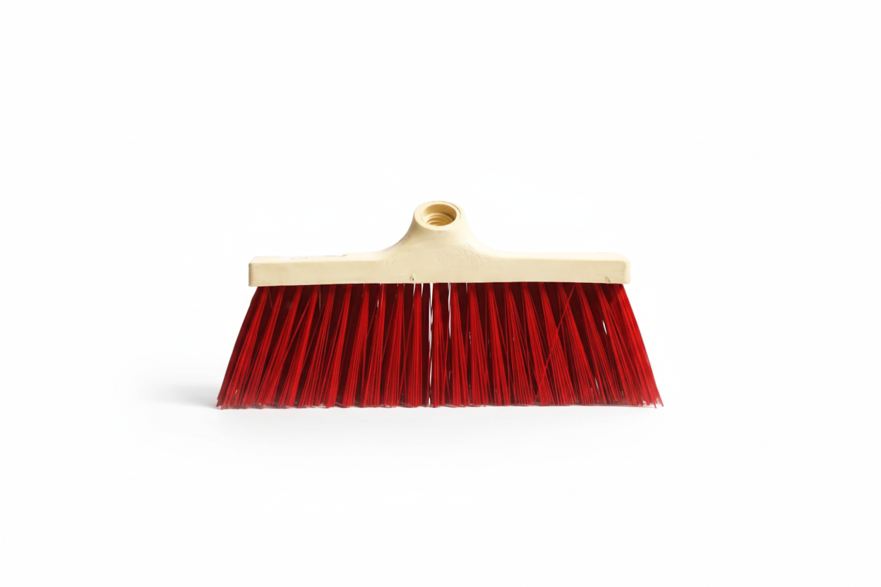 Tête de Balai Brosse - Fibre Rouge Rigide