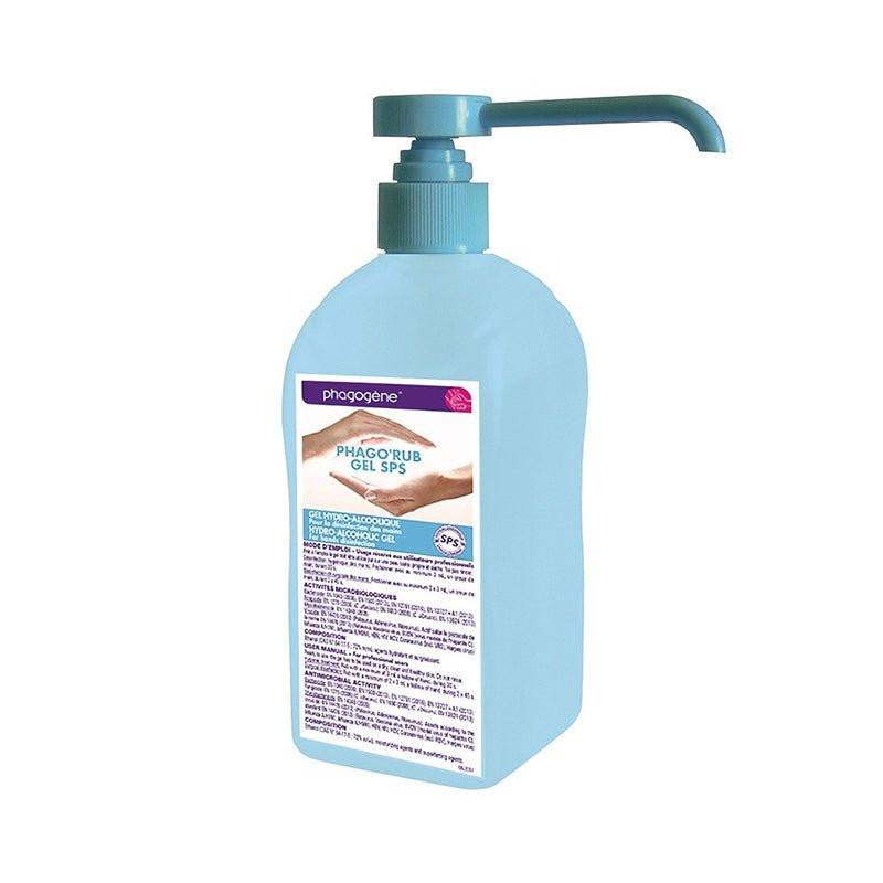 Gel Hydro-alcoolique Phago'rub Gel SPS - Pompe 500ml - Papla Boutique
