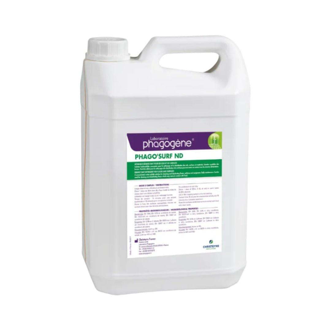 Phago'surf ND - Détergent Désinfectant Sols et Surfaces - 5L - Papla Boutique