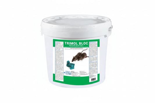 Trimol Bloc - Raticide Professionnel en Blocs (12 Kg) - Papla Boutique